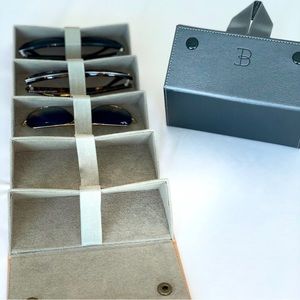 BOSHKU 5 SLOT SUNGLASSES TRAVEL ORGANIZER IN SLATE GREY NEW